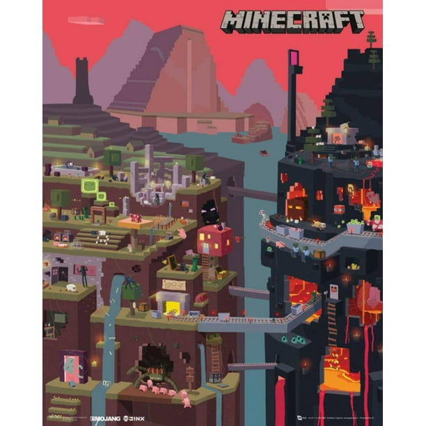 Minecraft World Video Game Gamer Poster Print 16x20 Beyond the Wall Minecraft World Video Game Gamer Poster Print 16x20 Beyond the Wall